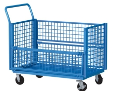 Halfopen metalen draadwagen