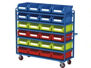 Metalen modulaire trolley met 6 niveaus