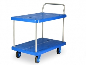 Standaard geruisloze trolley met twee niveaus